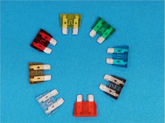 Copper Tin Plating PBT Mini LED Car Blade Fuse 1A-40A Rated Current