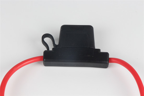 Black  30 Amp Panel Mount Fuse Holder , Automotive Inline Fuse Holders