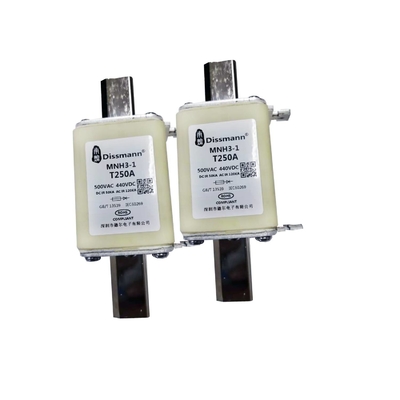 DC50KA Mini Car Blade Fuses , Energy Storage System White Ceramic Fuse