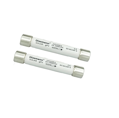 1500VDC High Voltage Dc Fuse , Ceramic Solar Amp Power Cable Fuse