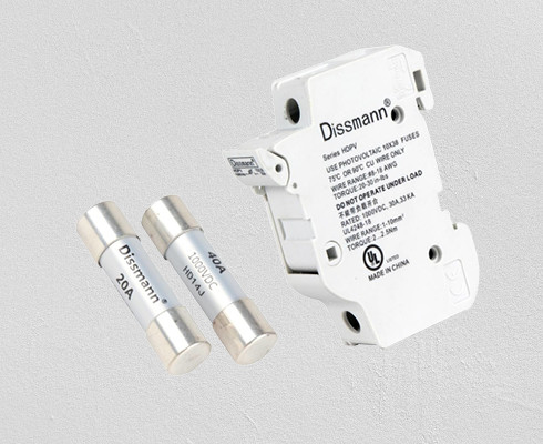 100A Energy Storage System Fuse , Solar Panel 10 X 38 Cartridge Fuses Fiber Pipe